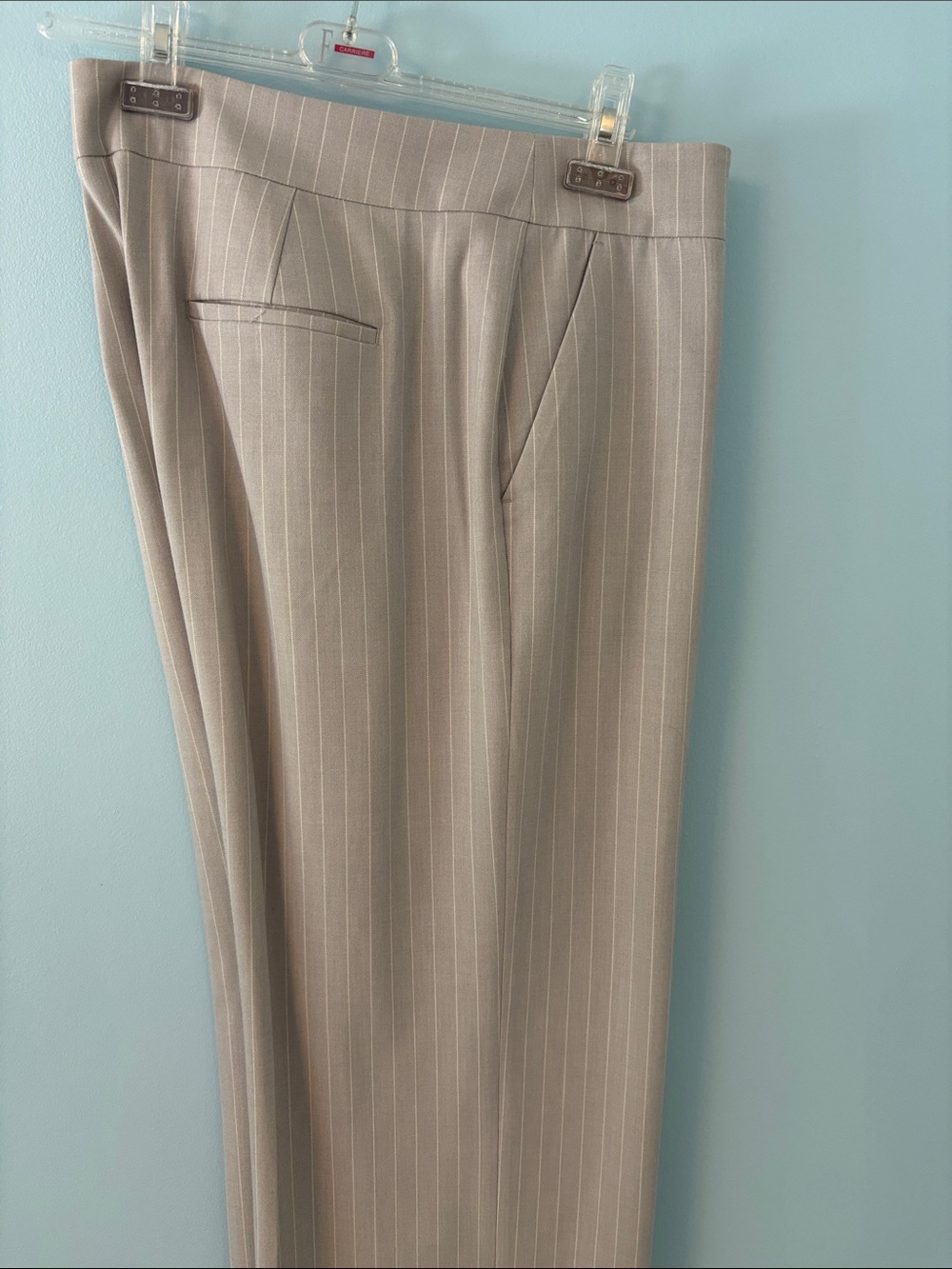 RW&CO. Light Grey and White Pinstripe Blazer and Matching Trousers - Picture 5 of 7